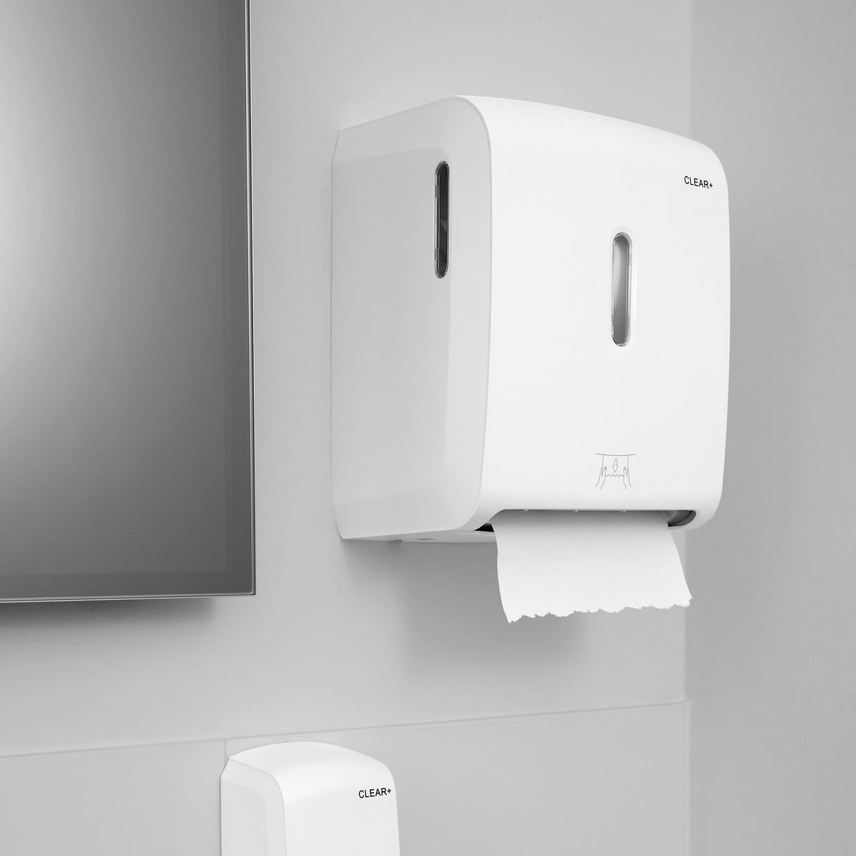 Clear+ Dispenser per rotoli di asciugamani