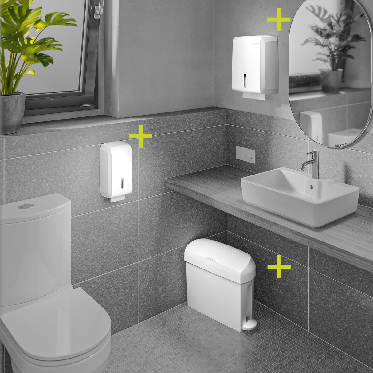 CLEAR+ Einzelblatt-Toilettenpapierspender