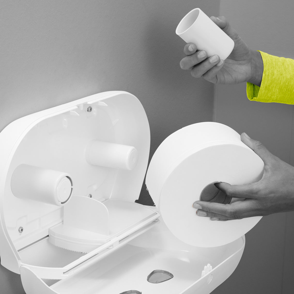 Clear+ Dispenser di carta igienica Midi