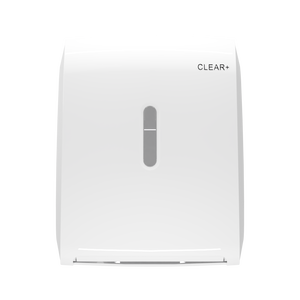 Distributore di asciugamani in rotolo Clear+, bianco