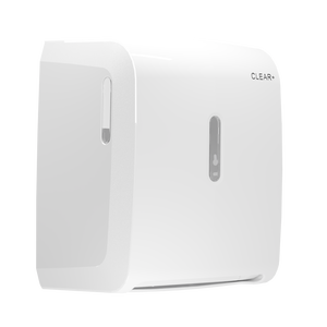 Distributore di asciugamani in rotolo Clear+, bianco