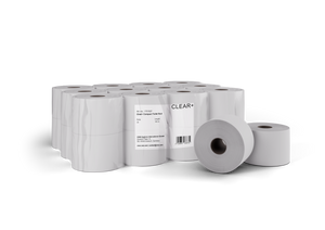 CLEAR+ Toilettenpapier Kompakt-Rollen, 2-lagig 100 m