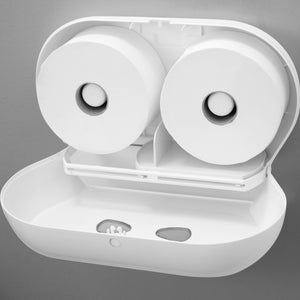 CLEAR+ Toilettenpapier Mini Jumbo-Rollen, 2-lagig, 175m