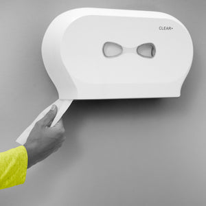 CLEAR+ Toilettenpapier Mini Jumbo-Rollen, 2-lagig, 175m