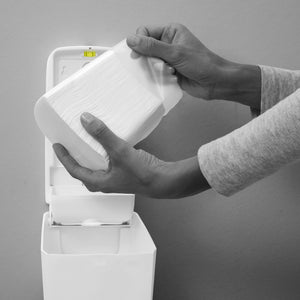 CLEAR+ Toilettenpapier Einzelblätter V-Falz 2-lagig